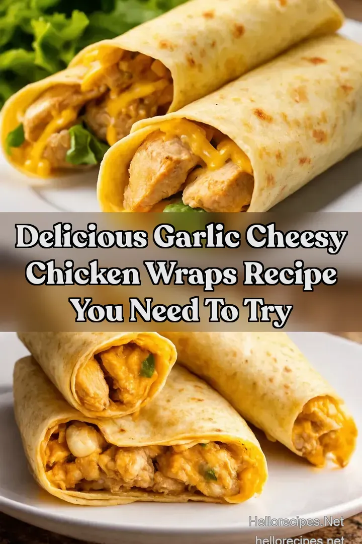 Delicious Garlic Cheesy Chicken Wraps Recipe You Need To Try