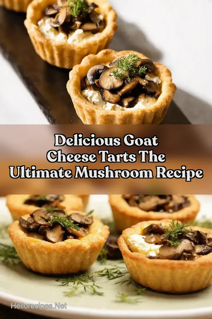 Delicious Goat Cheese Tarts The Ultimate Mushroom Recipe