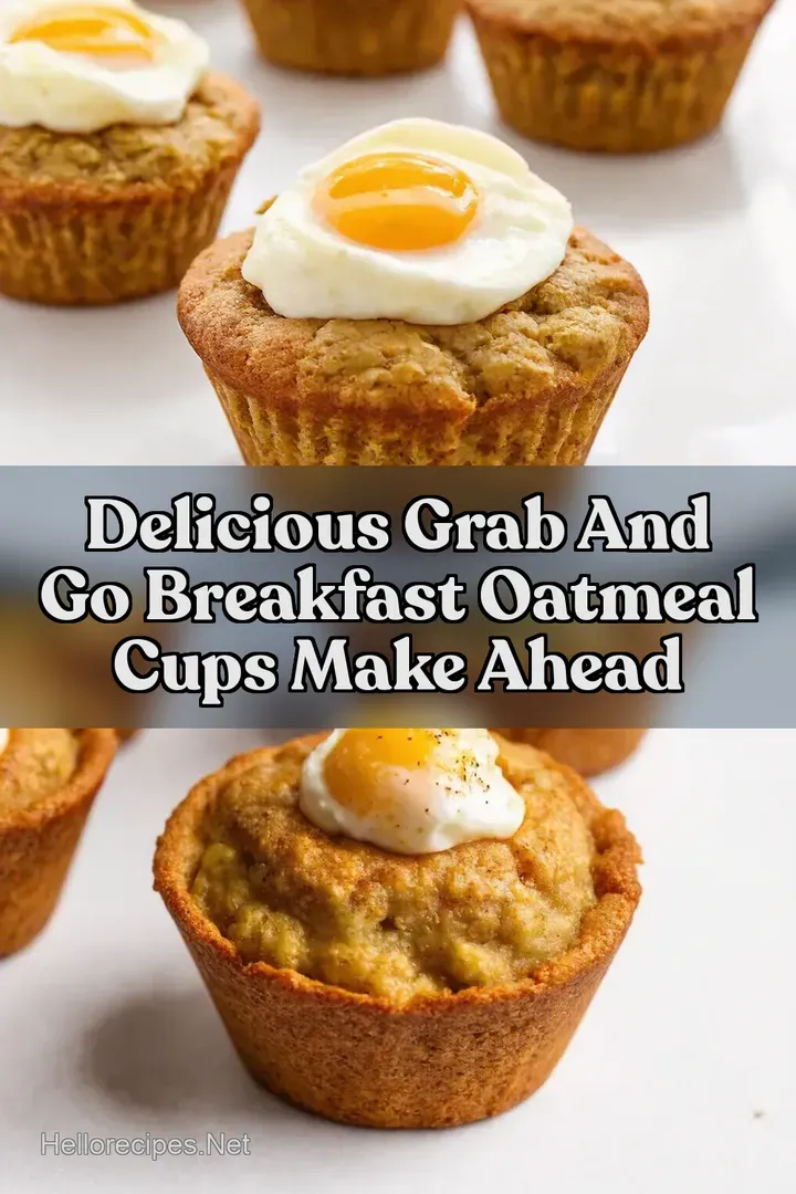 Delicious Grab and Go Breakfast Oatmeal Cups Make Ahead