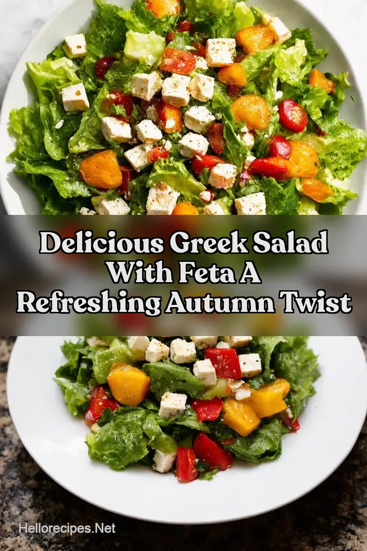 Delicious Greek Salad With Feta A Refreshing Autumn Twist