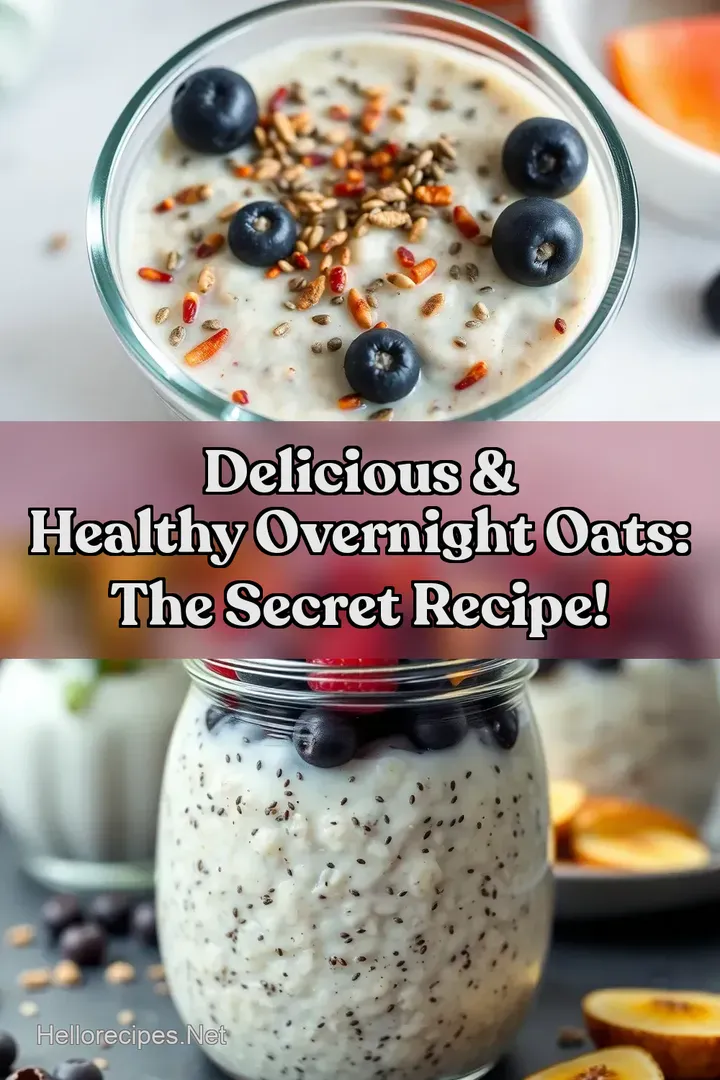 Delicious & Healthy Overnight Oats: The Secret Recipe! : PIN FOR LATER Delicious & Healthy Overnight Oats: The Secret Recipe!
