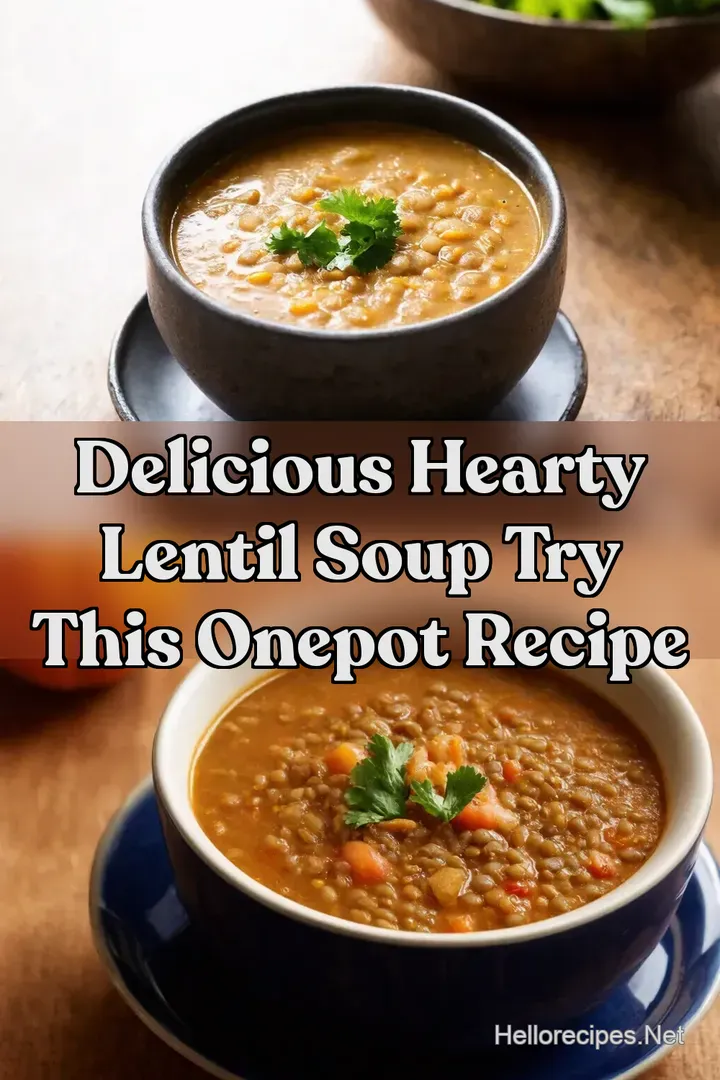 Delicious Hearty Lentil Soup Try This OnePot Recipe