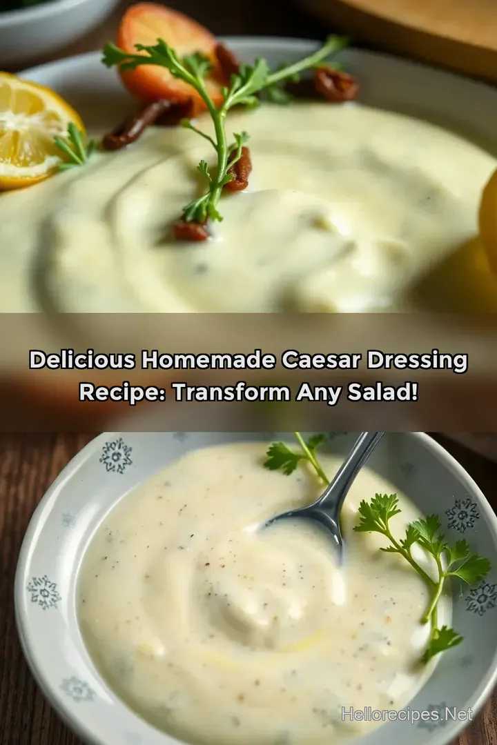 Delicious Homemade Caesar Dressing Recipe: Transform Any Salad!