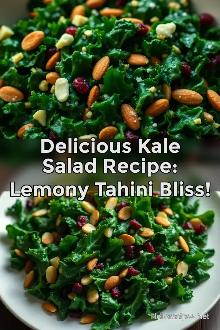 Delicious Kale Salad Recipe: Lemony Tahini Bliss!
