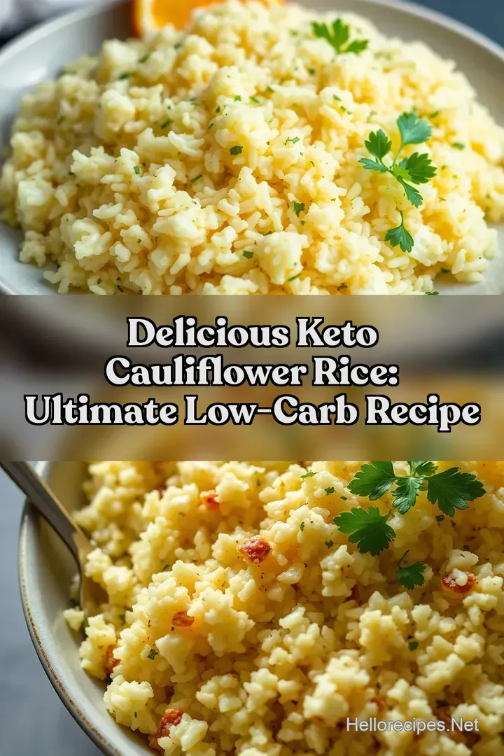 Delicious Keto Cauliflower Rice: Ultimate Low-Carb Recipe : PIN FOR LATER Delicious Keto Cauliflower Rice: Ultimate Low-Carb Recipe