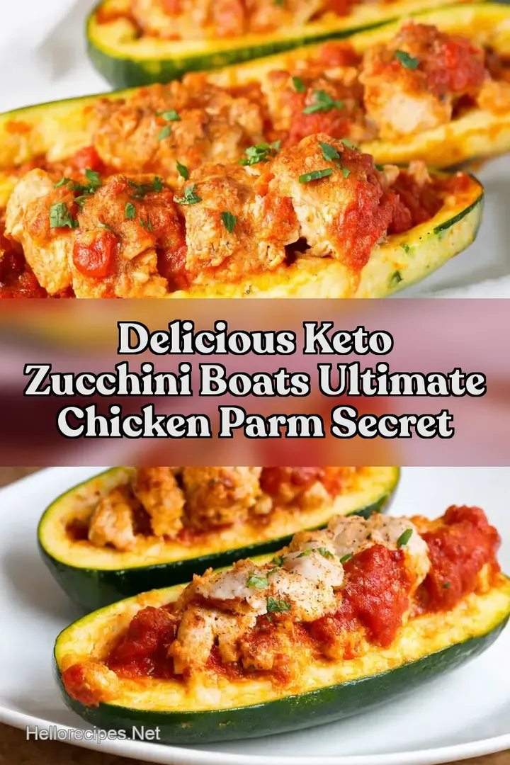 Delicious Keto Zucchini Boats Ultimate Chicken Parm Secret