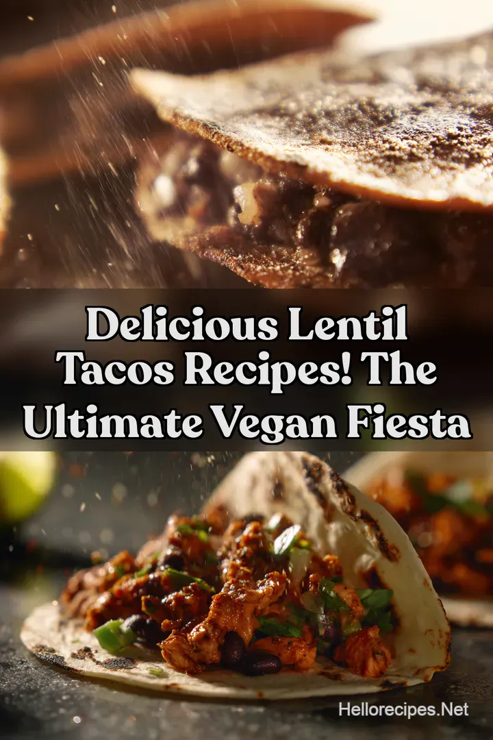Delicious Lentil Tacos Recipes! The Ultimate Vegan Fiesta : PIN FOR LATER Delicious Lentil Tacos Recipes! The Ultimate Vegan Fiesta