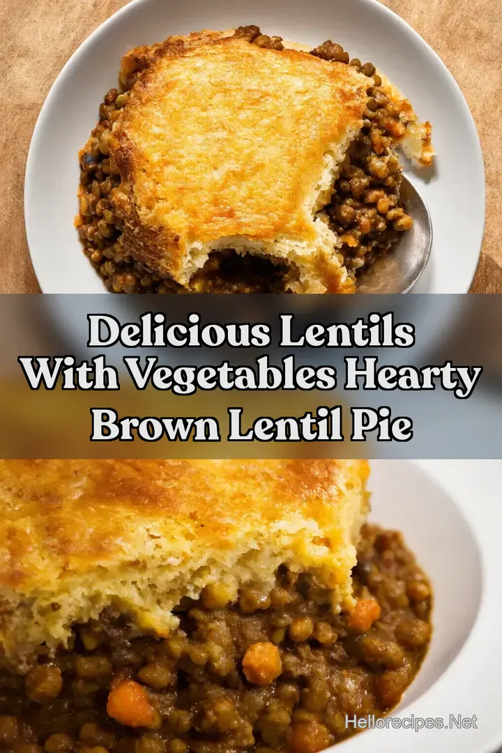 Delicious Lentils With Vegetables Hearty Brown Lentil Pie