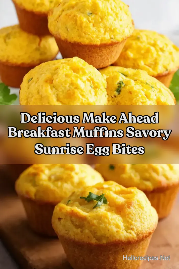 Delicious Make Ahead Breakfast Muffins Savory Sunrise Egg Bites : PIN FOR LATER Delicious Make Ahead Breakfast Muffins Savory Sunrise Egg Bites
