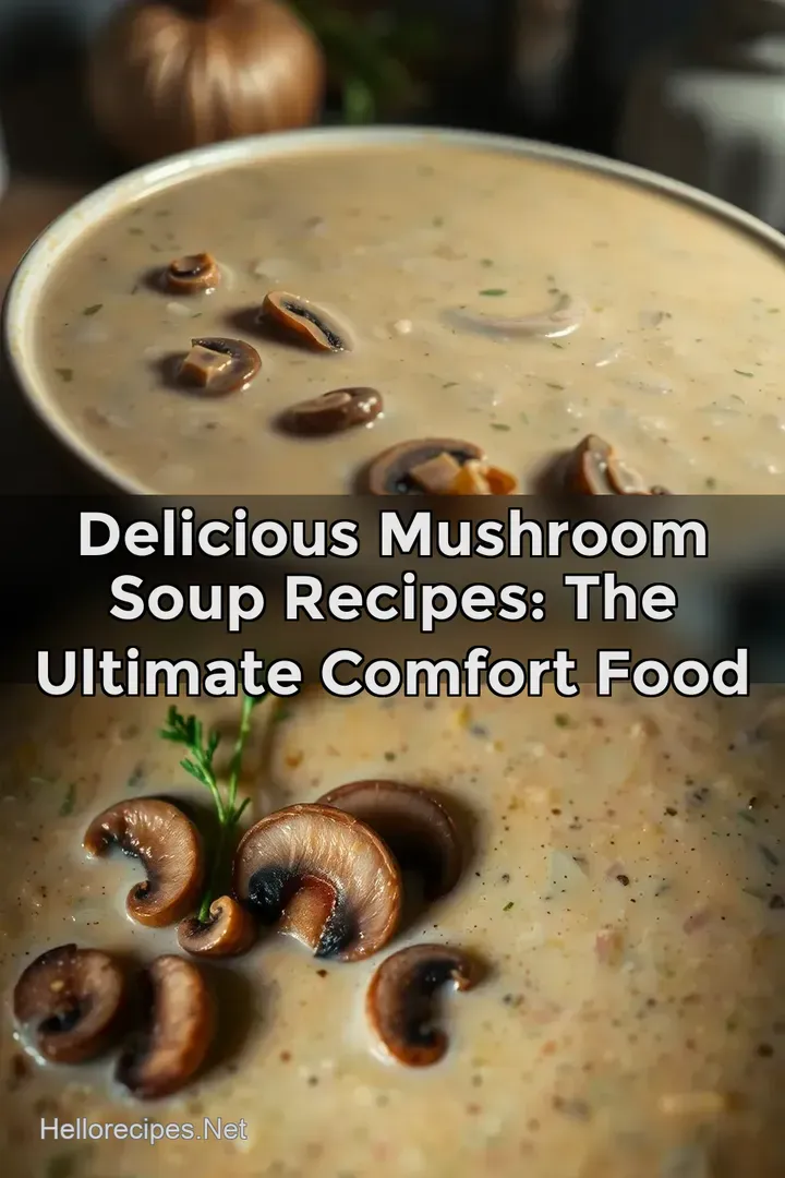 Delicious Mushroom Soup Recipes: The Ultimate Comfort Food