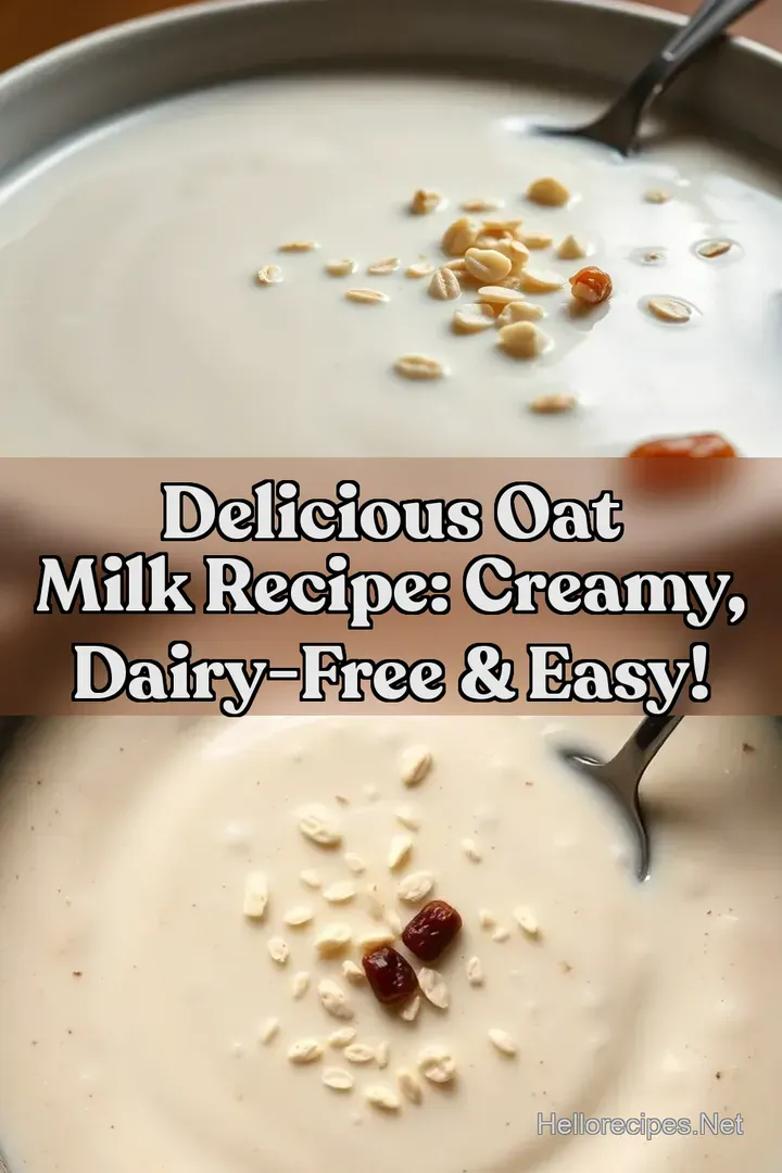 Delicious Oat Milk Recipe: Creamy Dairy-Free & Easy!
