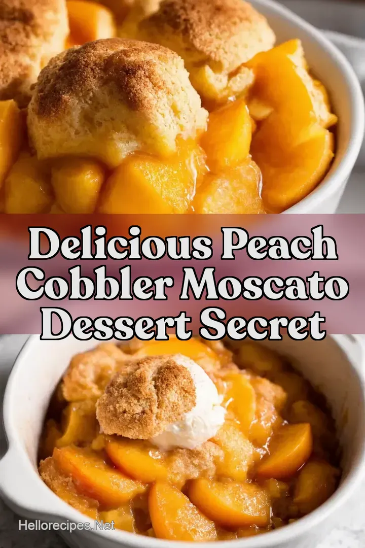 Delicious Peach Cobbler Moscato Dessert Secret
