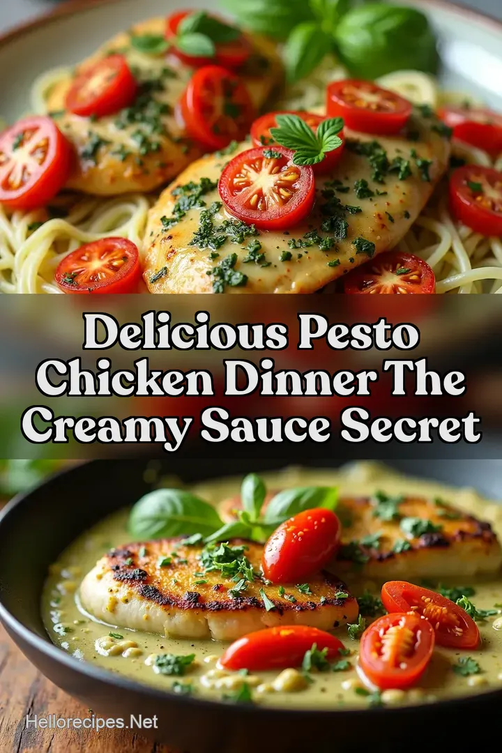 Delicious Pesto Chicken Dinner The Creamy Sauce Secret