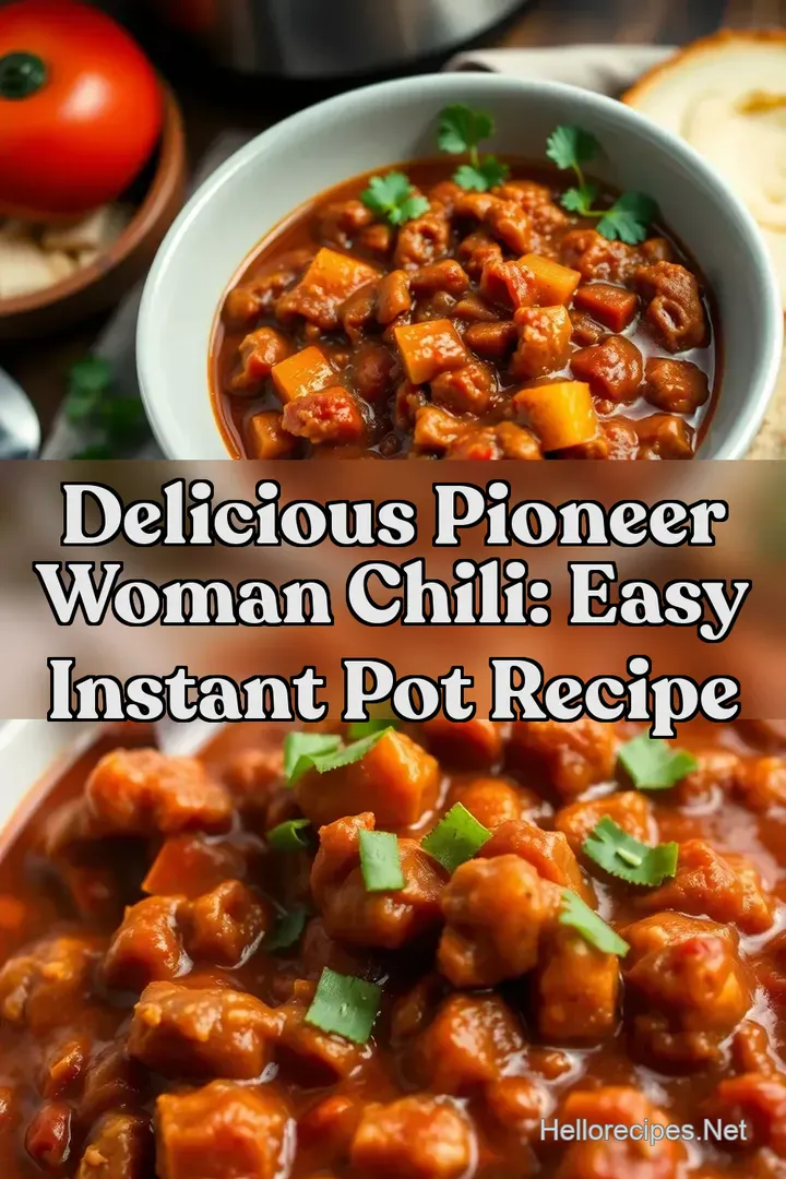 Delicious Pioneer Woman Chili: Easy Instant Pot Recipe : PIN FOR LATER Delicious Pioneer Woman Chili: Easy Instant Pot Recipe