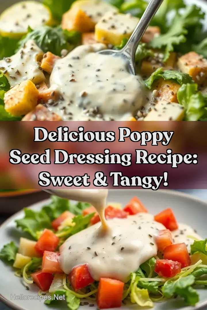 Delicious Poppy Seed Dressing Recipe: Sweet & Tangy! : PIN FOR LATER Delicious Poppy Seed Dressing Recipe: Sweet & Tangy!