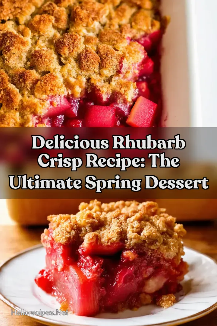 Delicious Rhubarb Crisp Recipe: The Ultimate Spring Dessert : PIN FOR LATER Delicious Rhubarb Crisp Recipe: The Ultimate Spring Dessert