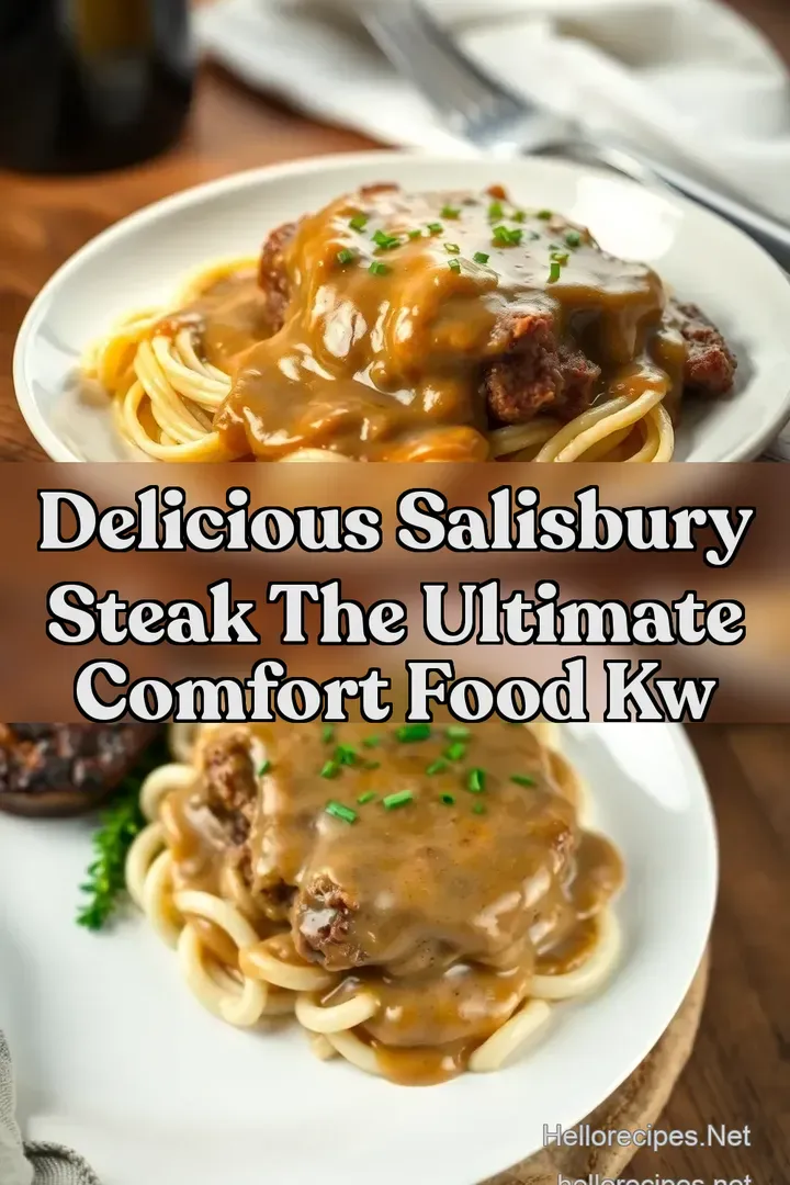 Delicious Salisbury Steak The Ultimate Comfort Food kw