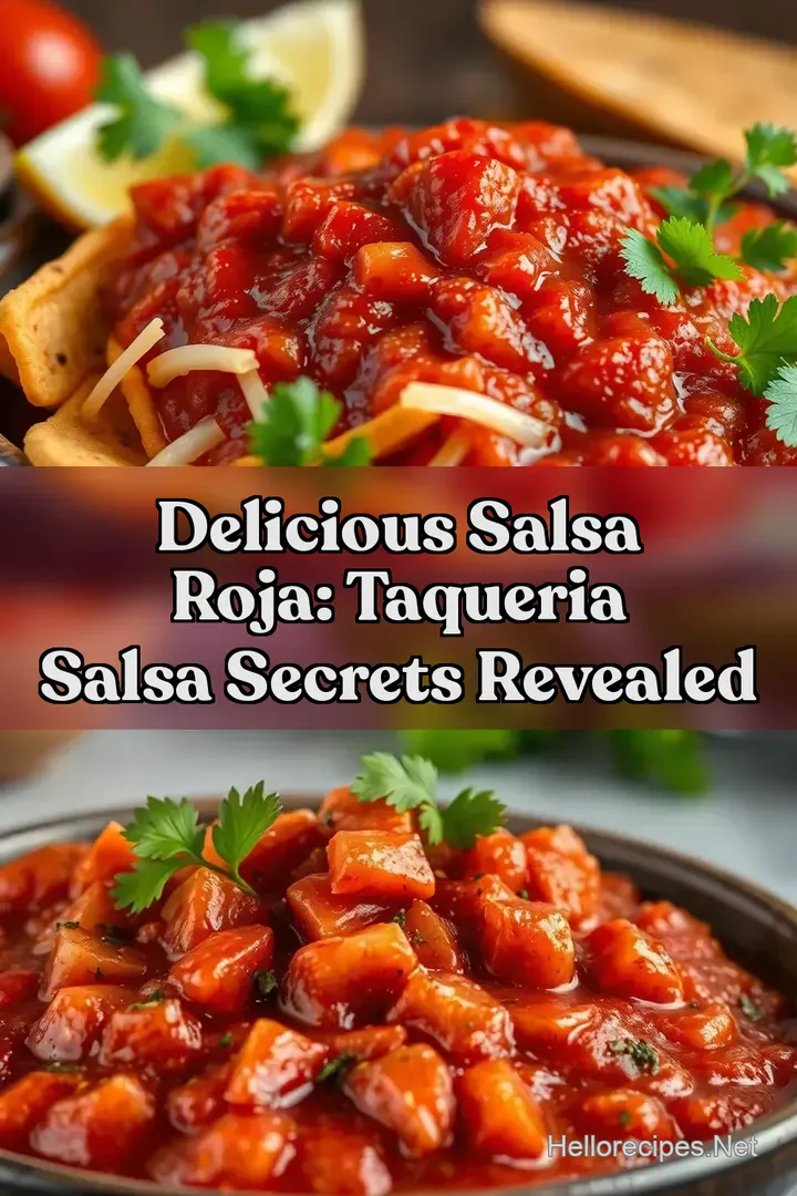 Delicious Salsa Roja: Taqueria Salsa Secrets Revealed : PIN FOR LATER Delicious Salsa Roja: Taqueria Salsa Secrets Revealed