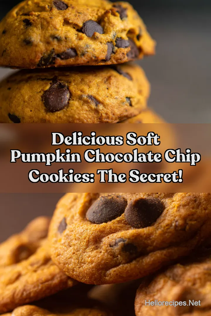 Delicious Soft Pumpkin Chocolate Chip Cookies: The Secret! : PIN FOR LATER Delicious Soft Pumpkin Chocolate Chip Cookies: The Secret!
