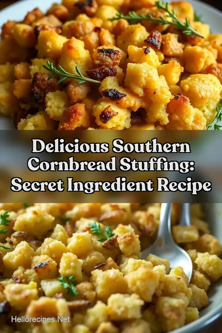Delicious Southern Cornbread Stuffing: Secret Ingredient Recipe : PIN FOR LATER Delicious Southern Cornbread Stuffing: Secret Ingredient Recipe