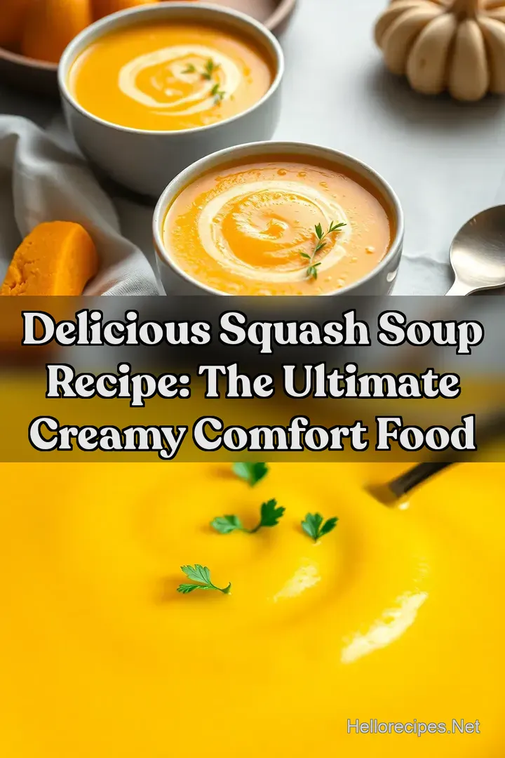 Delicious Squash Soup Recipe: The Ultimate Creamy Comfort Food : PIN FOR LATER Delicious Squash Soup Recipe: The Ultimate Creamy Comfort Food