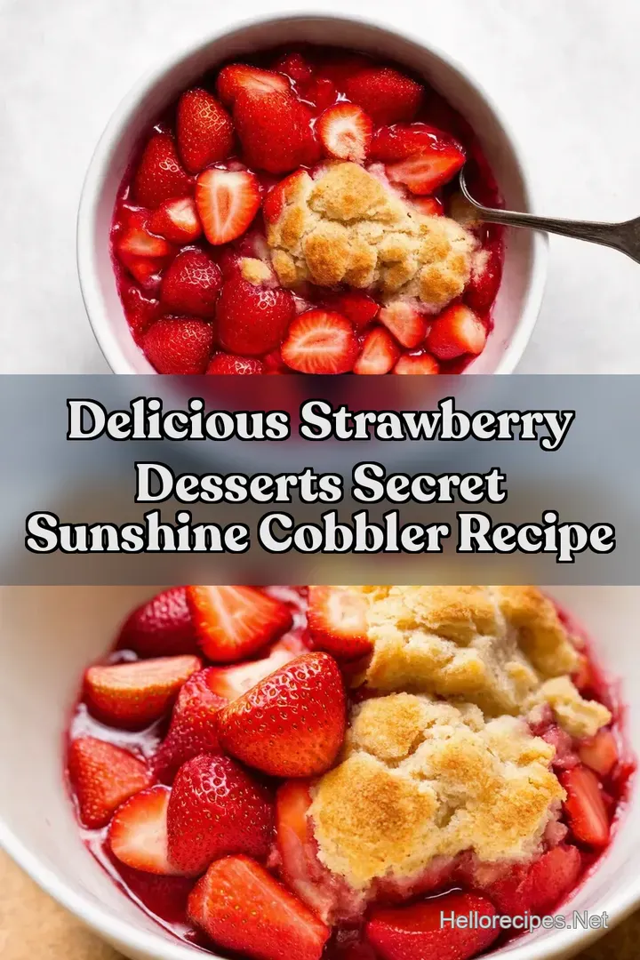 Delicious Strawberry Desserts Secret Sunshine Cobbler Recipe