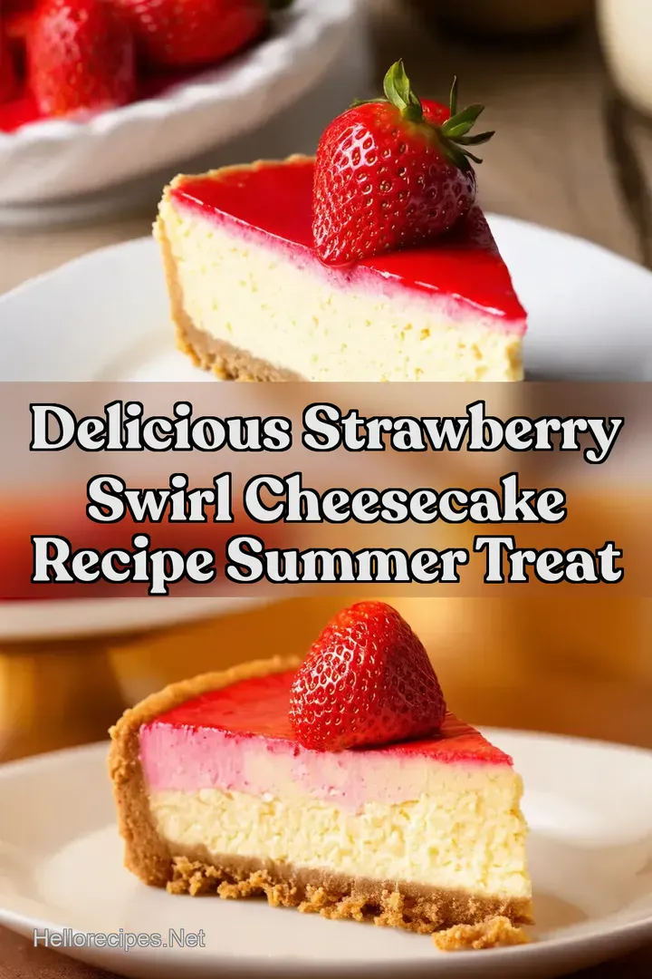 Delicious Strawberry Swirl Cheesecake Recipe Summer Treat