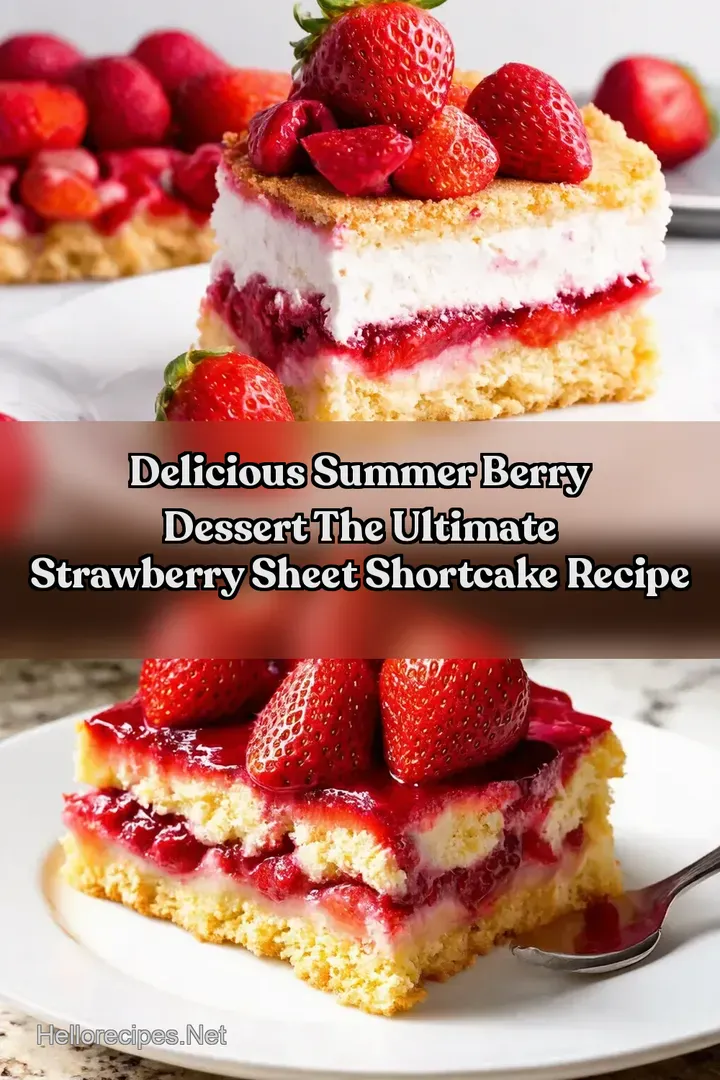 Delicious Summer Berry Dessert The Ultimate Strawberry Sheet Shortcake Recipe