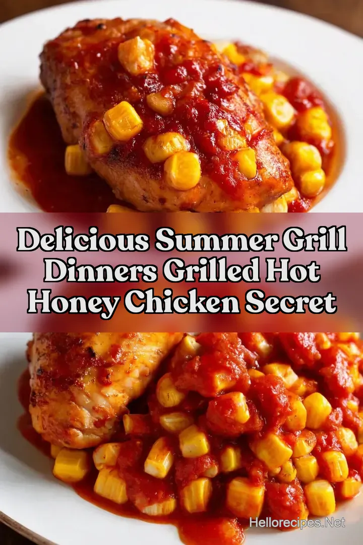 Delicious Summer Grill Dinners Grilled Hot Honey Chicken Secret