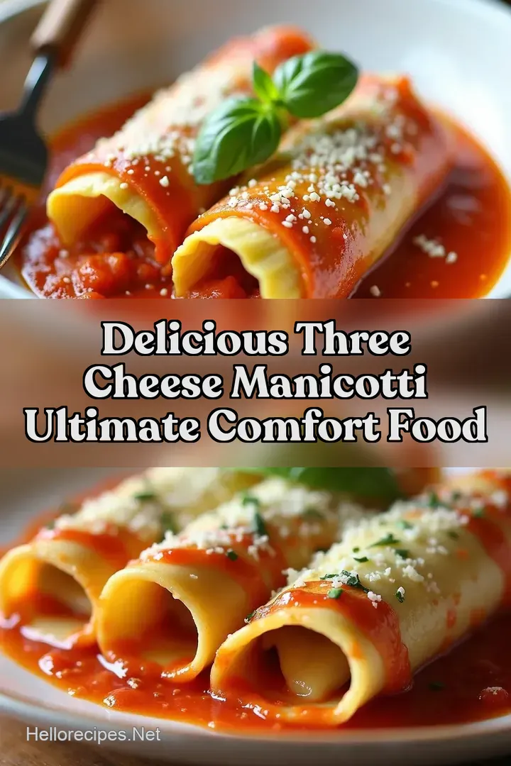 Delicious Three Cheese Manicotti Ultimate Comfort Food