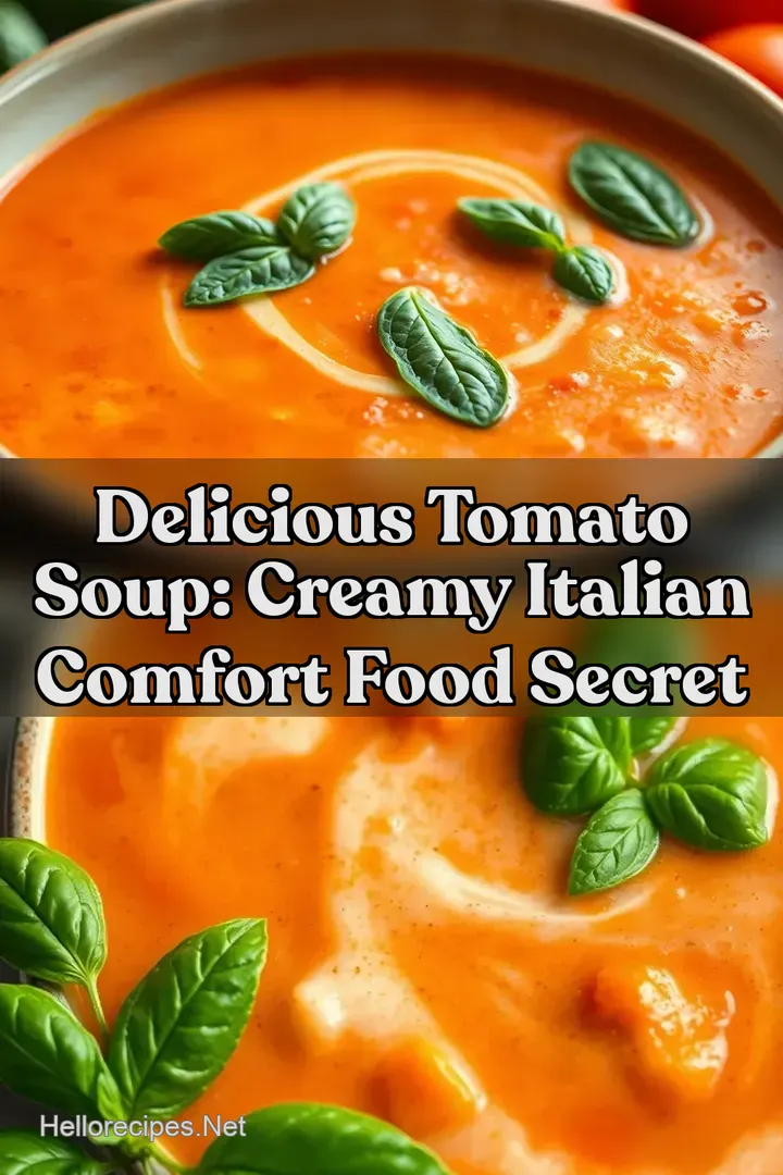Delicious Tomato Soup: Creamy Italian Comfort Food Secret