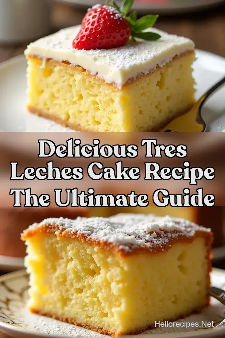 Delicious Tres Leches Cake Recipe The ULTIMATE Guide