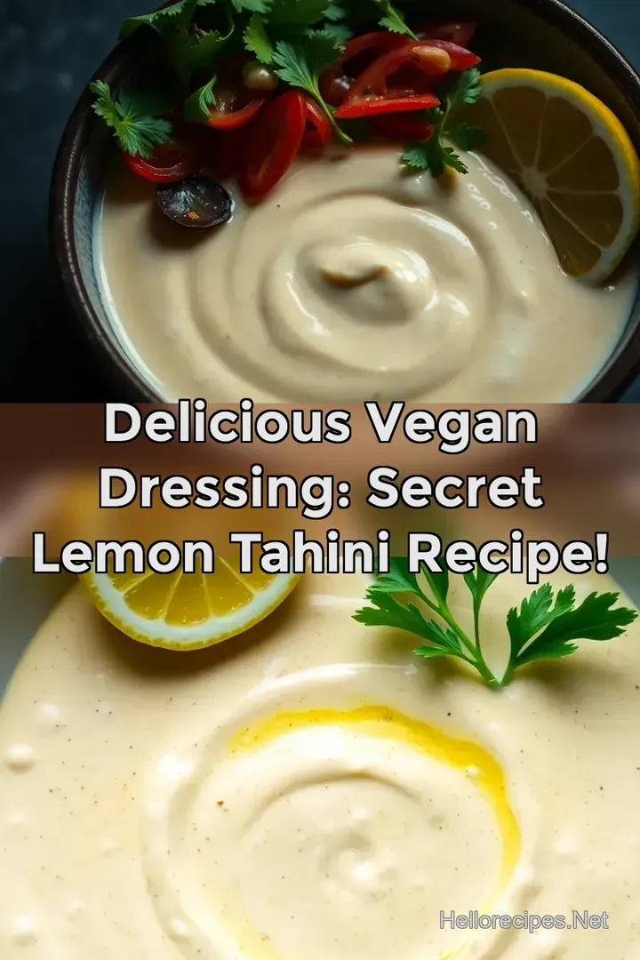 Delicious Vegan Dressing: Secret Lemon Tahini Recipe!