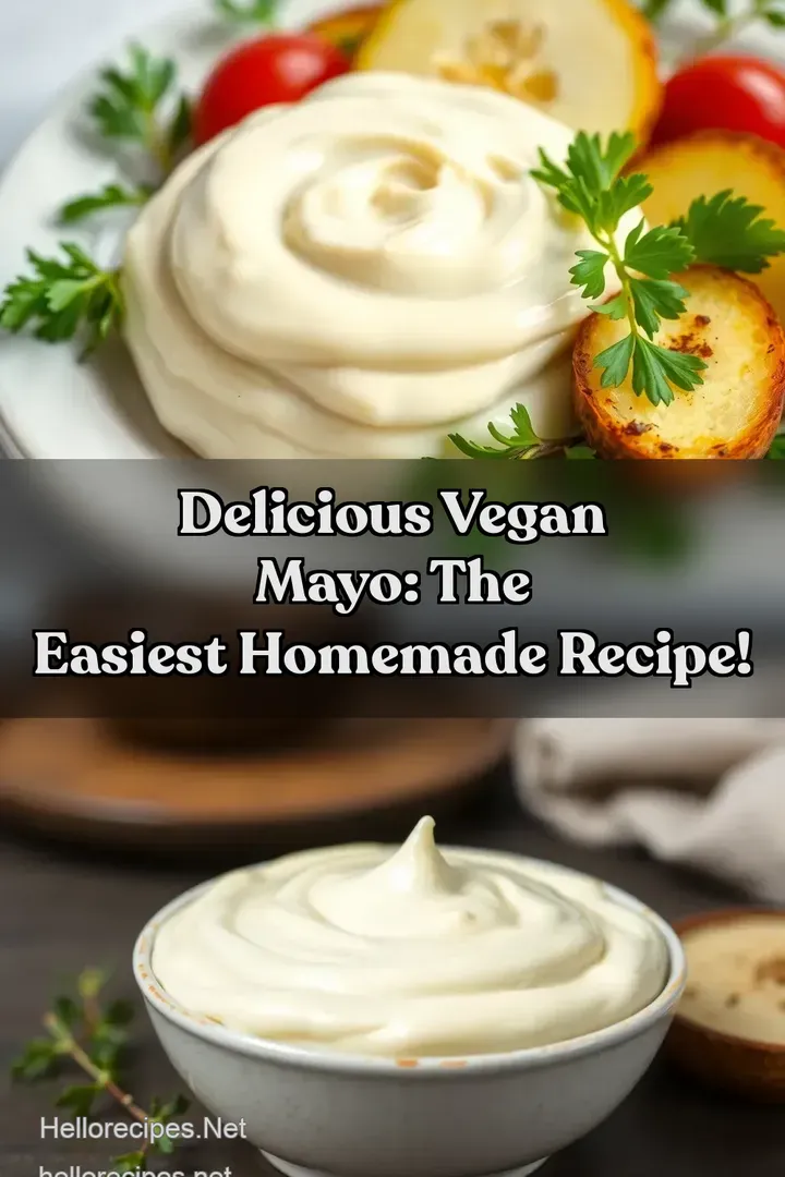 Delicious Vegan Mayo: The Easiest Homemade Recipe! : PIN FOR LATER Delicious Vegan Mayo: The Easiest Homemade Recipe!