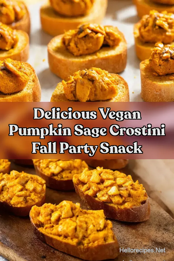 Delicious Vegan Pumpkin Sage Crostini Fall Party Snack