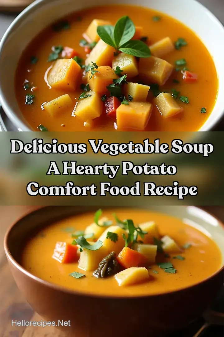 Delicious Vegetable Soup A Hearty Potato Comfort Food Recipe