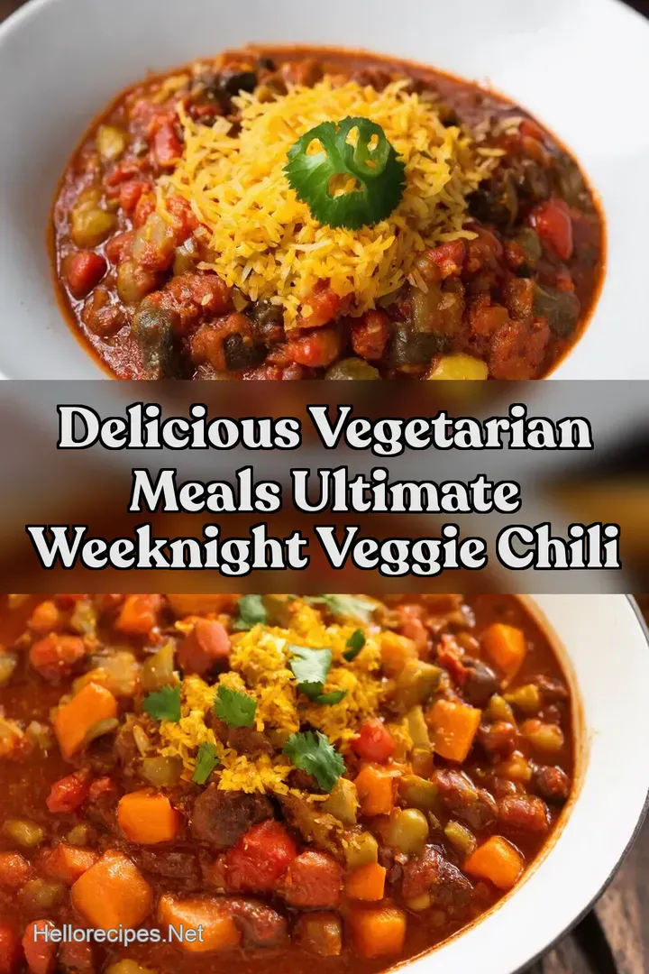 Delicious Vegetarian Meals Ultimate Weeknight Veggie Chili