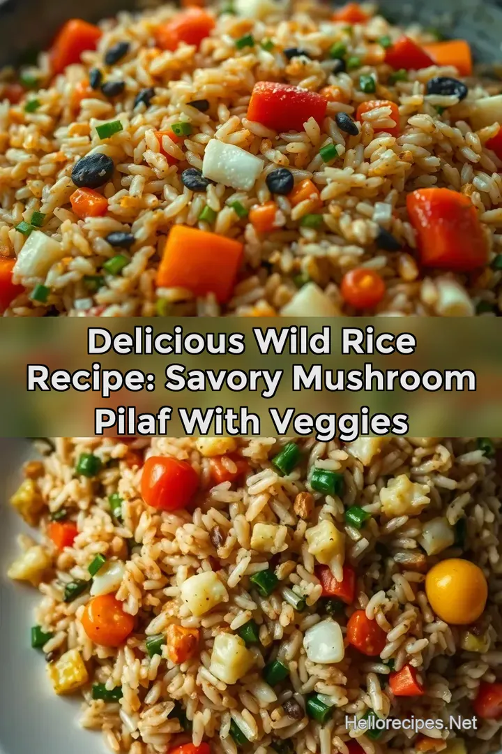 Delicious Wild Rice Recipe: Savory Mushroom Pilaf with Veggies
