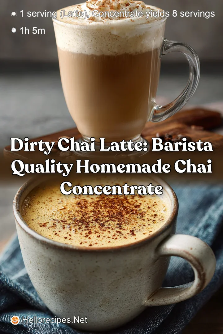Dirty Chai Latte: Barista Quality Homemade Chai Concentrate