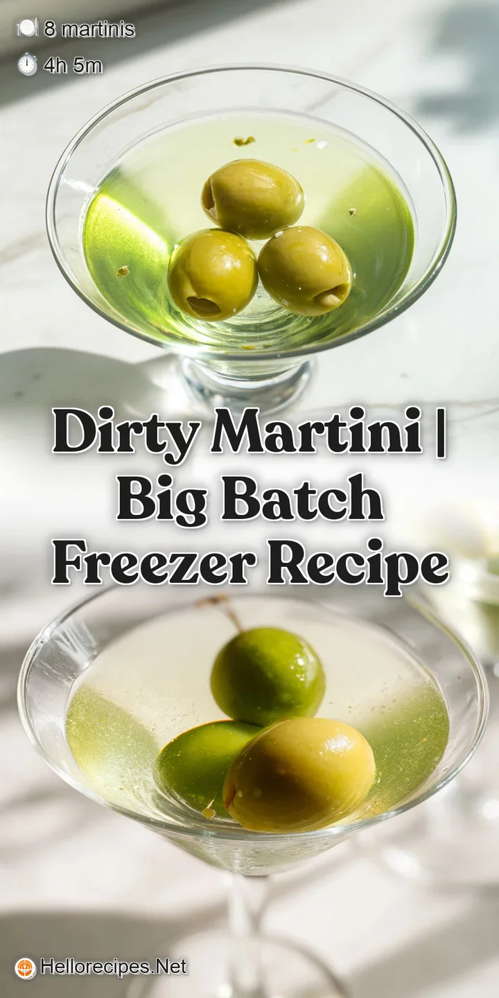 Extreme close-up of condensation on a frozen glass and plump green olives floating in a cloudy, chilled liquid.