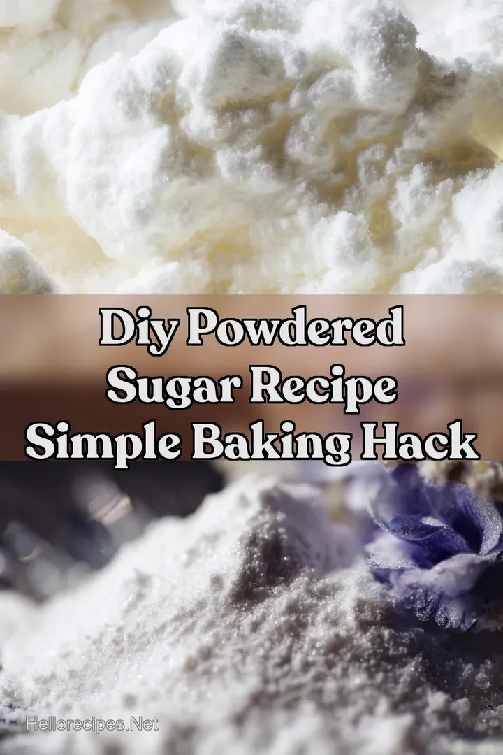 DIY Powdered Sugar Recipe Simple Baking Hack : PIN FOR LATER DIY Powdered Sugar Recipe Simple Baking Hack