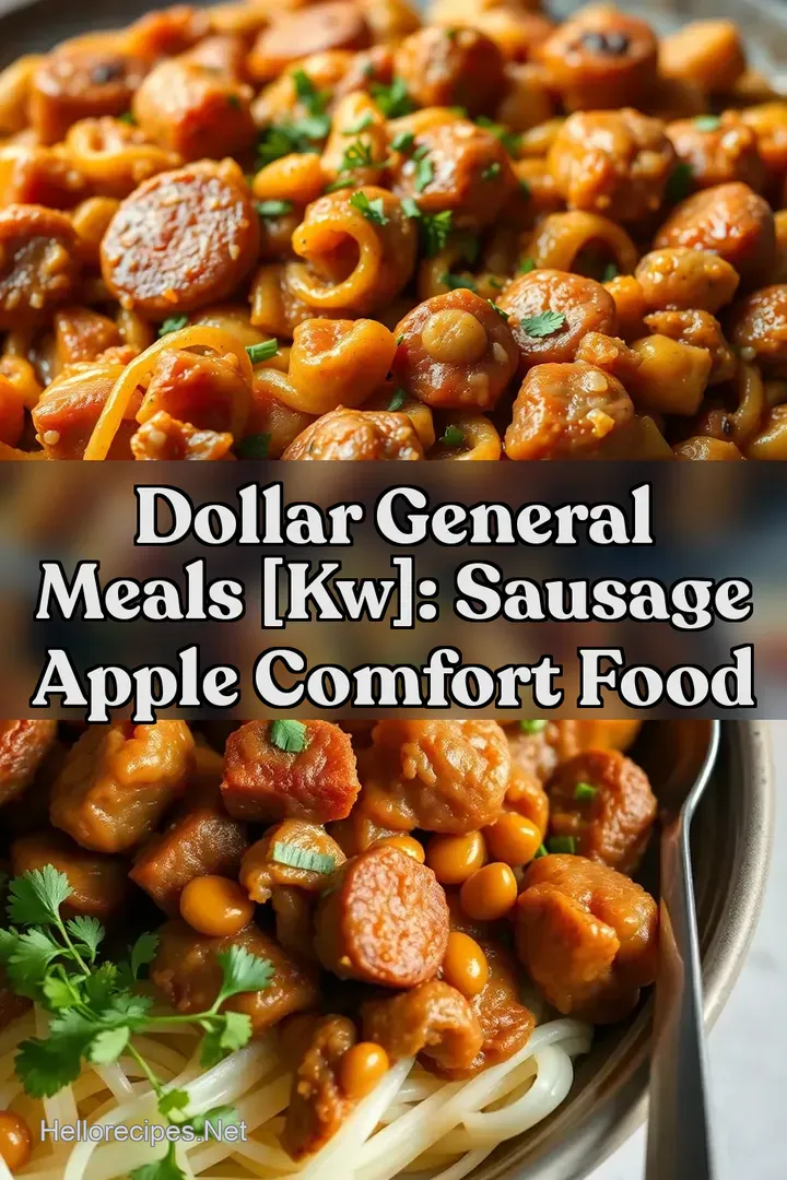 Dollar General Meals [kw]: Sausage Apple Comfort Food