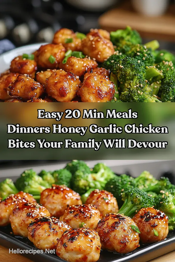 Easy 20 Min Meals Dinners Honey Garlic Chicken Bites Your Family Will Devour