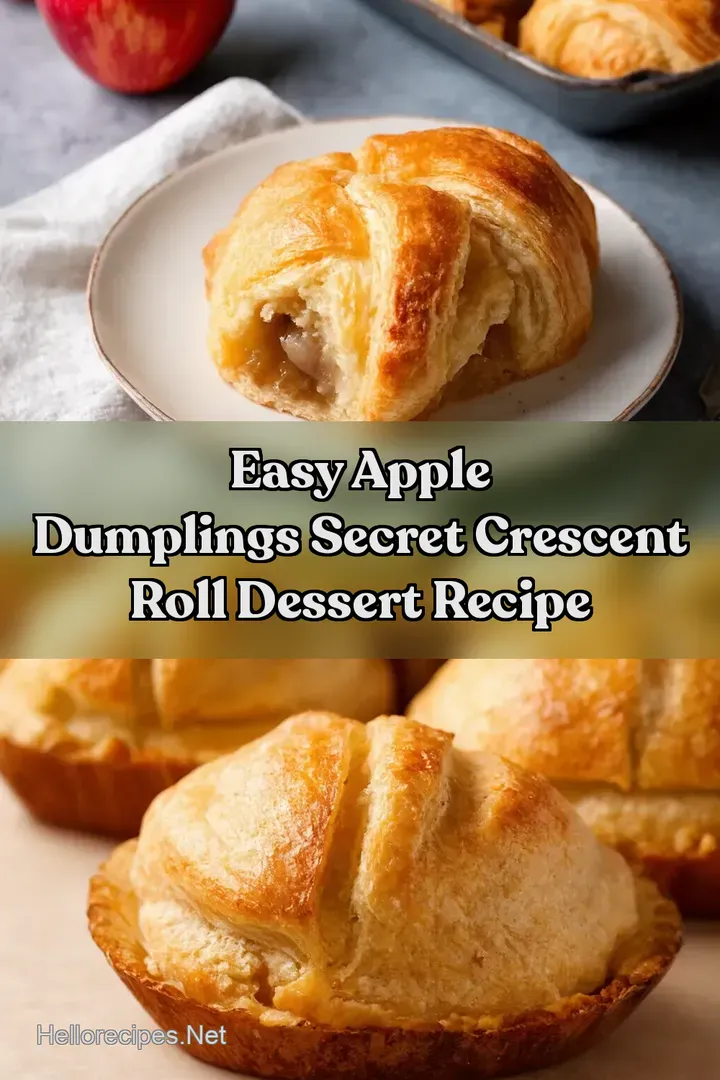 Easy Apple Dumplings Secret Crescent Roll Dessert Recipe
