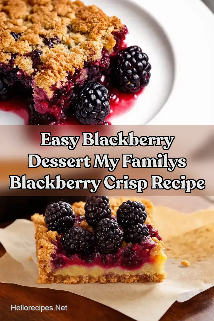 Easy Blackberry Dessert My Familys Blackberry Crisp Recipe