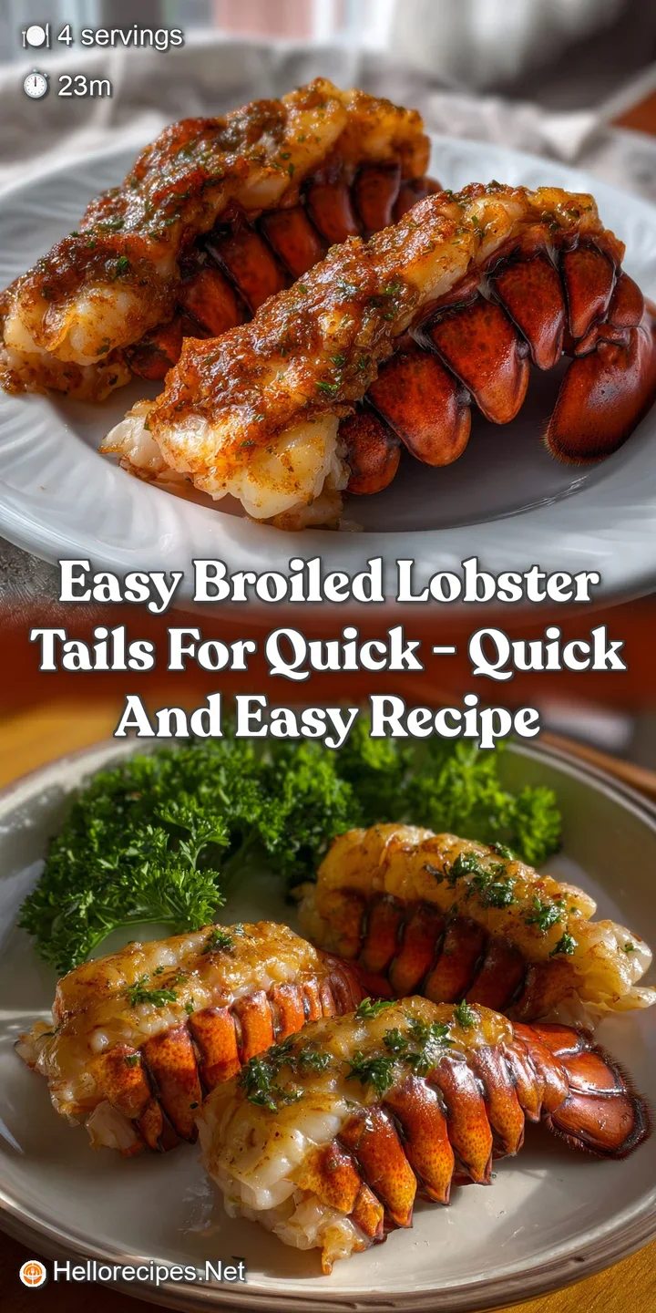 Close-up view of a succulent lobster tail, showcasing the juicy, tender meat. Buttery finish and crispy edges suggest a tr...