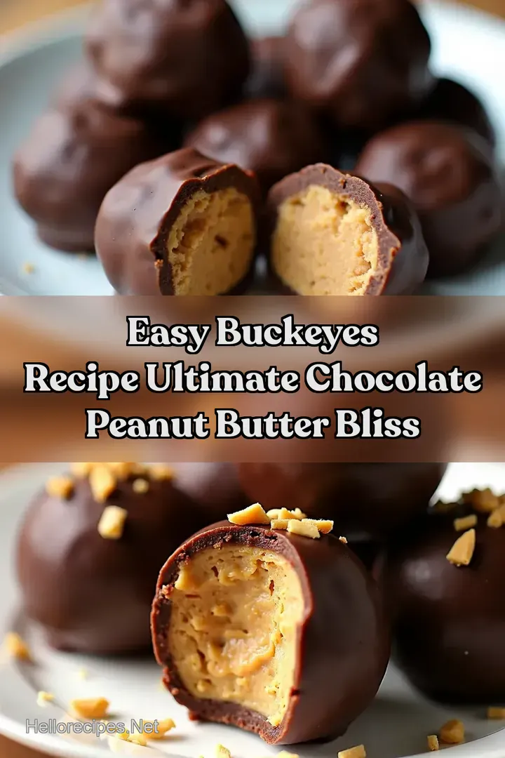 Easy Buckeyes Recipe Ultimate Chocolate Peanut Butter Bliss