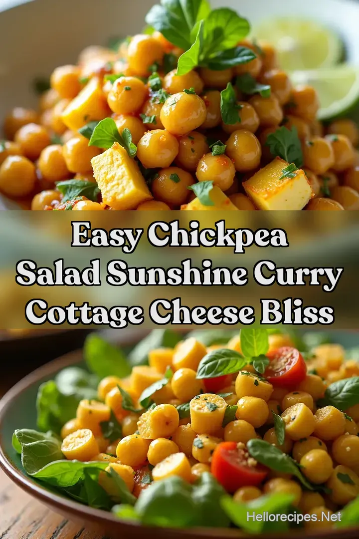 Easy Chickpea Salad Sunshine Curry Cottage Cheese Bliss