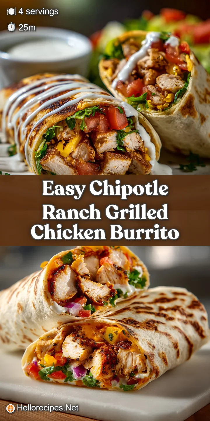 Close-up shot of a burrito filling: tender grilled chicken glistening with chipotle ranch, bits of tomato, onion and lettuce.