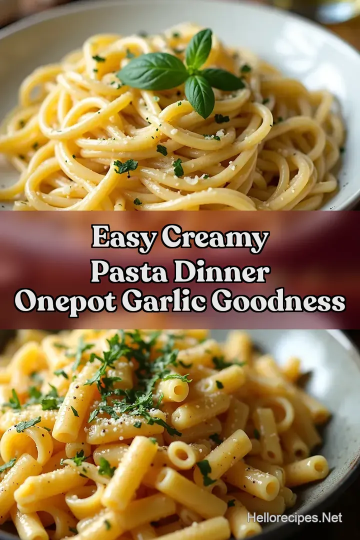 Easy Creamy Pasta Dinner OnePot Garlic Goodness